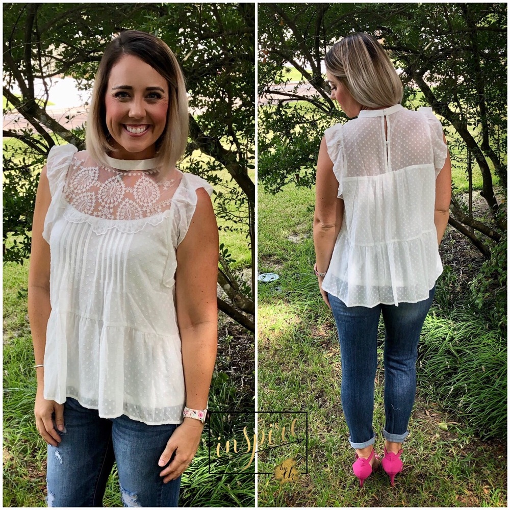 Lacy Ruffle Blouse